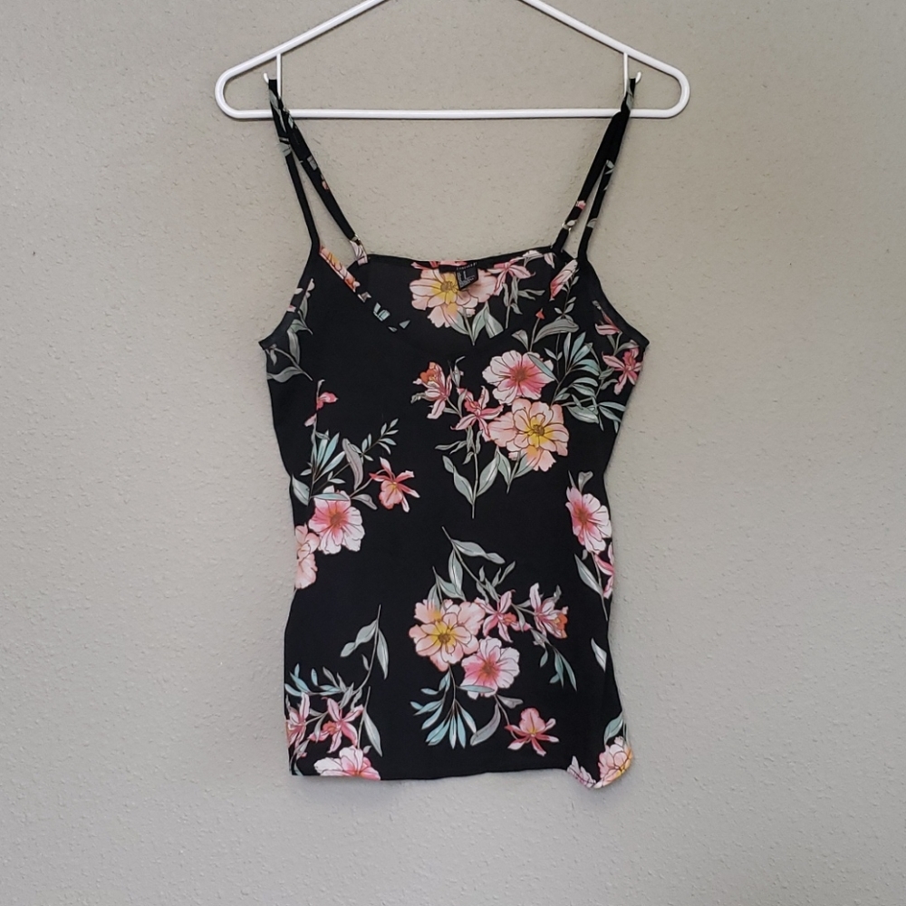 Black and floral tank